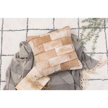 クッション 正方形 シンプル おしゃれ 本革 コットン レザー 綿 ベージュ | 東谷 | 06