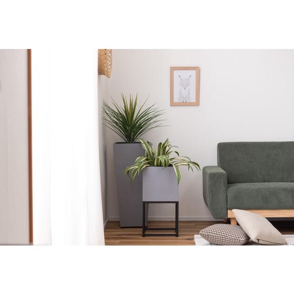 東谷 GRNB-56 プランター 鉢入れ スタンド付き モダン インダストリアル シンプル グレー 植物 観葉植物 インテリア 正方形 6号用 |  | 09