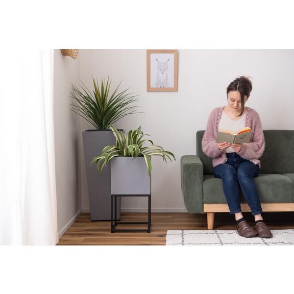 東谷 GRNB-56 プランター 鉢入れ スタンド付き モダン インダストリアル シンプル グレー 植物 観葉植物 インテリア 正方形 6号用 |  | 14