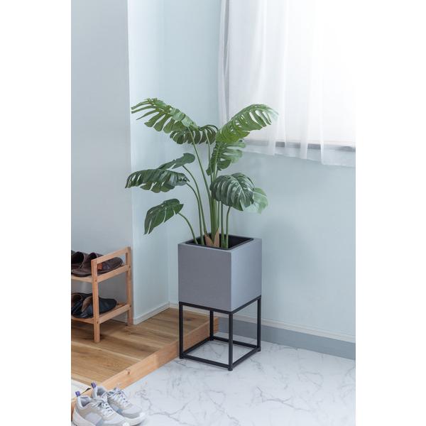 東谷 GRNB-56 プランター 鉢入れ スタンド付き モダン インダストリアル シンプル グレー 植物 観葉植物 インテリア 正方形 6号用 |  | 16