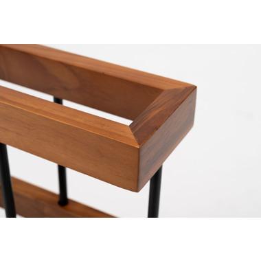 東谷 GUY-825BR 傘立て スリム おしゃれ スチール 天然木 木製 ブラック ブラウン 長方形 四角 スクエア シンプル モダン 傘置き 収納 | 東谷 | 04