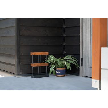 東谷 GUY-825BR 傘立て スリム おしゃれ スチール 天然木 木製 ブラック ブラウン 長方形 四角 スクエア シンプル モダン 傘置き 収納 | 東谷 | 07