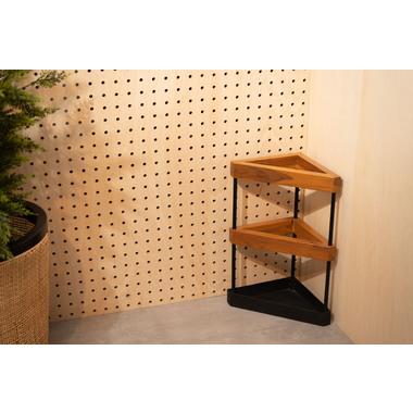 東谷 GUY-826BR 傘立て スリム おしゃれ スチール 天然木 木製 ブラック ブラウン 三角形 トライアングル シンプル モダン 傘置き 収納 | 東谷 | 02