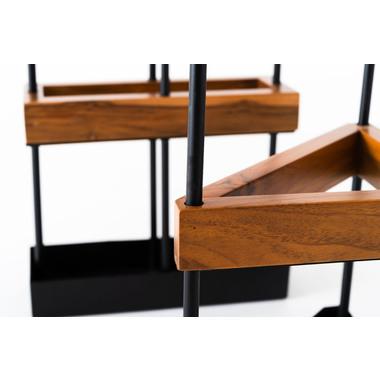 東谷 GUY-826BR 傘立て スリム おしゃれ スチール 天然木 木製 ブラック ブラウン 三角形 トライアングル シンプル モダン 傘置き 収納 | 東谷 | 06