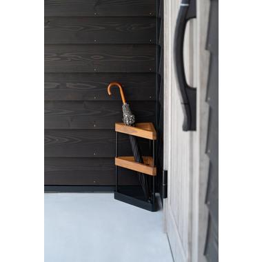 東谷 GUY-826BR 傘立て スリム おしゃれ スチール 天然木 木製 ブラック ブラウン 三角形 トライアングル シンプル モダン 傘置き 収納 | 東谷 | 08