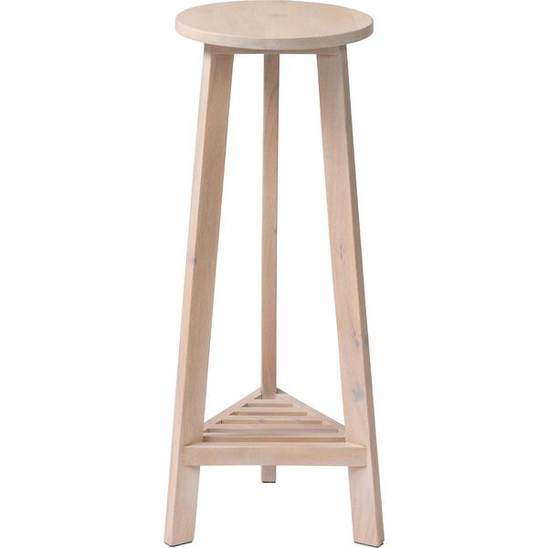 東谷　GUY-922WH　プランターベースMホワイト　プランターベース おしゃれ 花台 木製 丸型 円形 棚付き 北欧 ガーデニング 室内 | 東谷