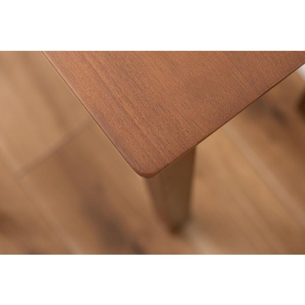 東谷 HOW-003BR デスク 机 天然木 シンプル おしゃれ 北欧 韓国インテリア ブラウン スリム リビング 長方形 四角 コンパクト テーブル | 東谷 | 13