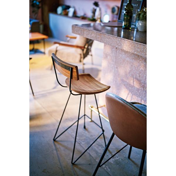 東谷 ジェラルド ウッドカウンターチェア JW-109 W40×D41×H90×SH65 5.5