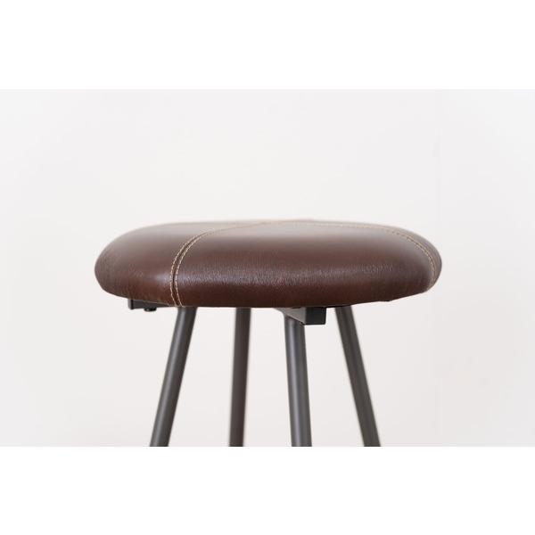 東谷 PC-19BR スツール ハイスツール 椅子 イス いす おしゃれ コーデュロイ スチール 軽量 軽い 丸型 丸椅子 円形  革 皮 ブラウン 茶色 ブラック 黒 | 東谷 | 14