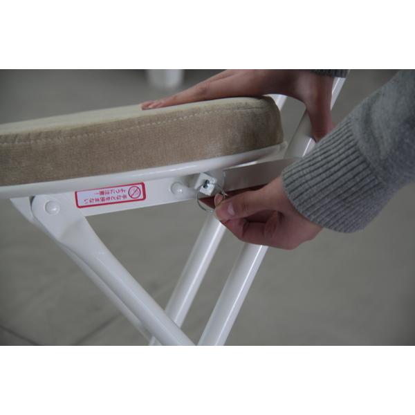 東谷　ロンダ チェア　PC-32BE　ベージュ　折りたたみ椅子 チェア パイプ椅子 丸椅子 おしゃれ 軽量 白 スチール 北欧 イス 安い | 東谷 | 10