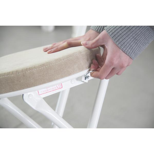 東谷　ロンダ チェア　PC-32BE　ベージュ　折りたたみ椅子 チェア パイプ椅子 丸椅子 おしゃれ 軽量 白 スチール 北欧 イス 安い | 東谷 | 11