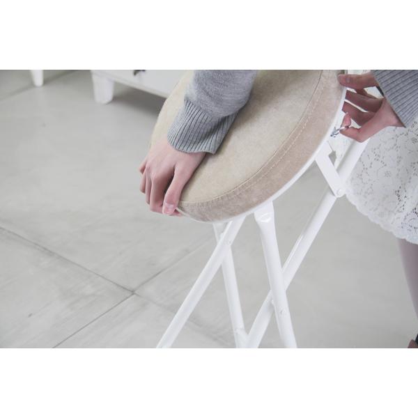 東谷　ロンダ チェア　PC-32BE　ベージュ　折りたたみ椅子 チェア パイプ椅子 丸椅子 おしゃれ 軽量 白 スチール 北欧 イス 安い | 東谷 | 12