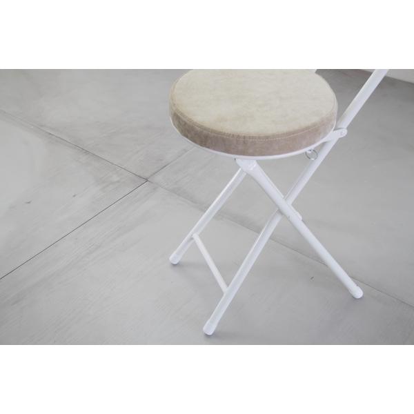 東谷　ロンダ チェア　PC-32BE　ベージュ　折りたたみ椅子 チェア パイプ椅子 丸椅子 おしゃれ 軽量 白 スチール 北欧 イス 安い | 東谷 | 17