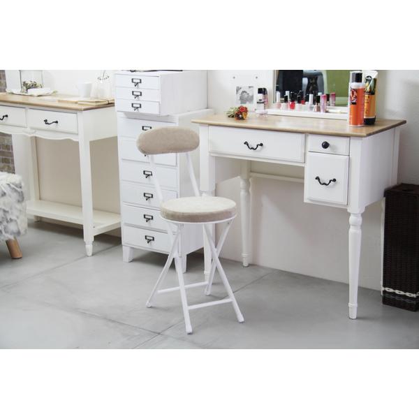 東谷　ロンダ チェア　PC-32BE　ベージュ　折りたたみ椅子 チェア パイプ椅子 丸椅子 おしゃれ 軽量 白 スチール 北欧 イス 安い | 東谷 | 03