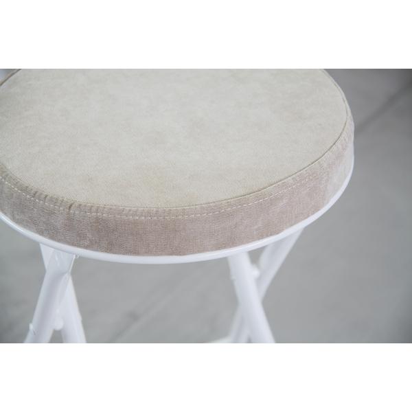 東谷　ロンダ チェア　PC-32BE　ベージュ　折りたたみ椅子 チェア パイプ椅子 丸椅子 おしゃれ 軽量 白 スチール 北欧 イス 安い | 東谷 | 08