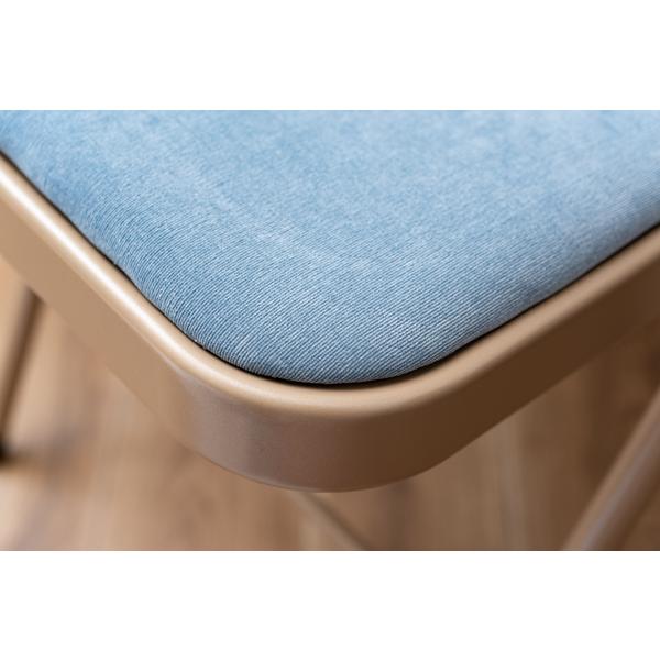 東谷　フォールディングチェア　PC-33BL　ブルー　チェア 折りたたみチェア チェアー 椅子 おしゃれ パイプ スチール 折りたたみ ベロア シンプル　軽量 軽い | 東谷 | 14