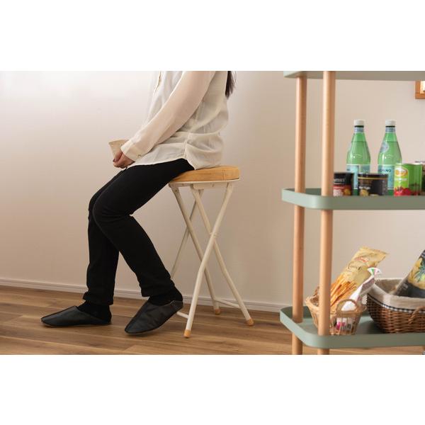 東谷　フォールディング ハイスツール　PC-34YE　W30×D31.5×H60(折りたたみ時W30×D9×H80)　2kg　完成品 | 東谷 | 03