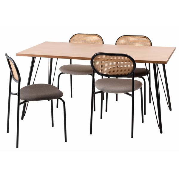 東谷　チェア　TOE-125BE　ベージュ　W46×D48×H79×SH44.5　4kg　ダイニングチェア おしゃれ 椅子 イス いす ナチュラル シンプル ラタン調　アジアン　布地 | 東谷 | 04