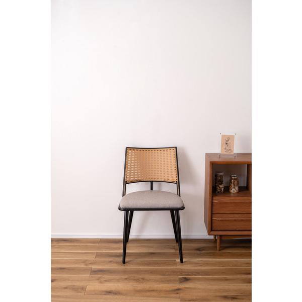 東谷　チェア　TOE-126BE　ベージュ　W49×D57×H78×SH46　5.5kg　ダイニングチェア おしゃれ 椅子 イス ナチュラル シンプル ラタン調　アジアン　布地 | 東谷 | 07