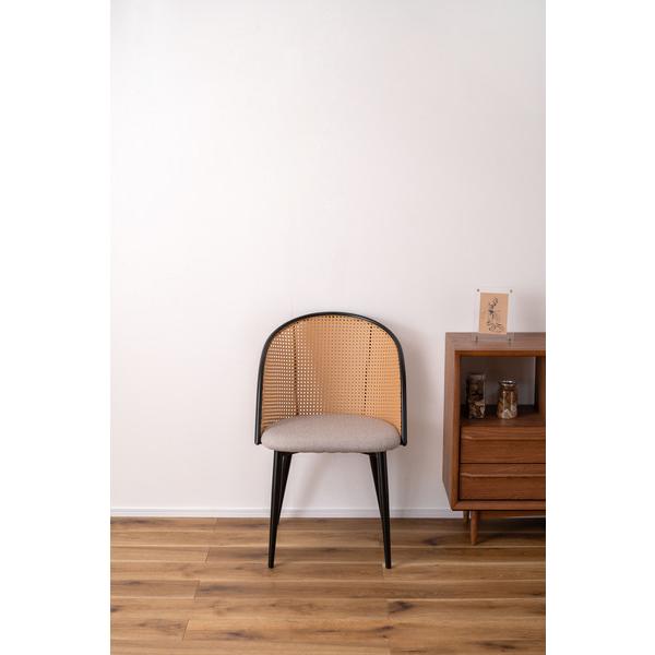 東谷　チェア　TOE-127BE　ベージュ　W49×D57×H78×SH46　5.5kg　ダイニングチェア おしゃれ 椅子 イス ナチュラル シンプル ラタン調　アジアン　布地 | 東谷 | 07