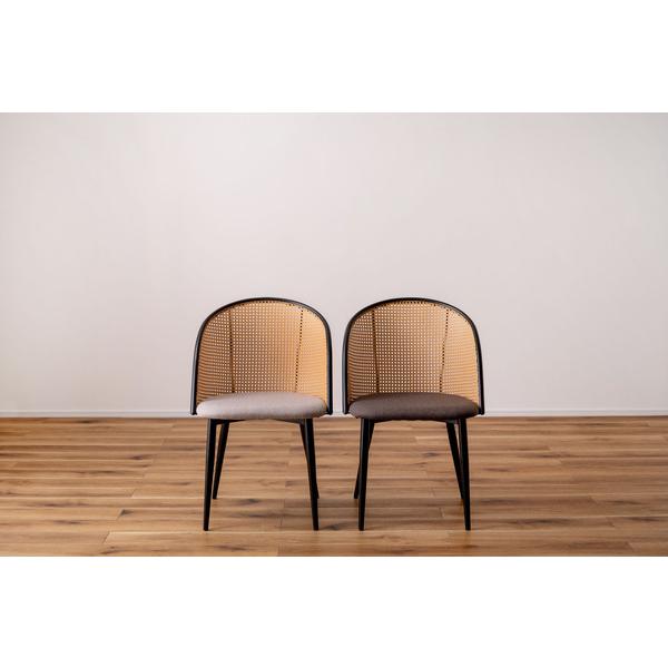 東谷　チェア　TOE-127BE　ベージュ　W49×D57×H78×SH46　5.5kg　ダイニングチェア おしゃれ 椅子 イス ナチュラル シンプル ラタン調　アジアン　布地 | 東谷 | 08