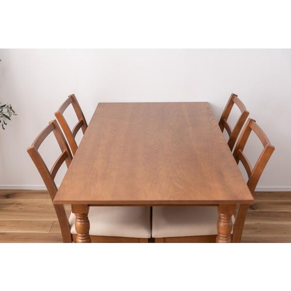 東谷 ダイニングテーブル 長方形 四角 天然木 木製 ブラウン シンプル