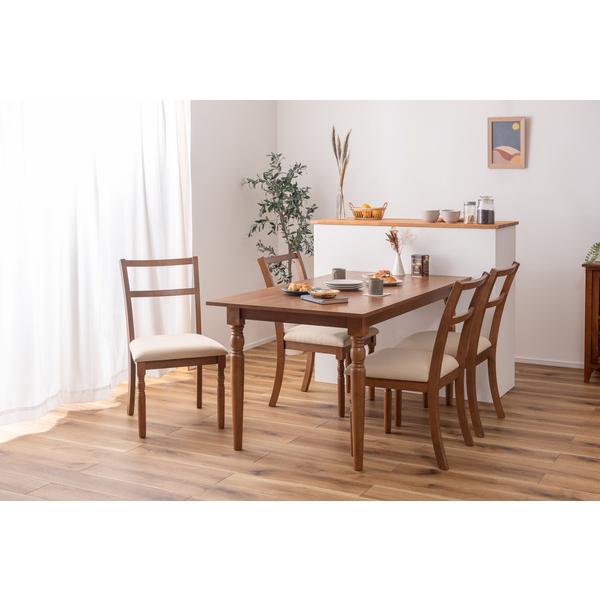 東谷 ダイニングテーブル 長方形 四角 天然木 木製 ブラウン シンプル