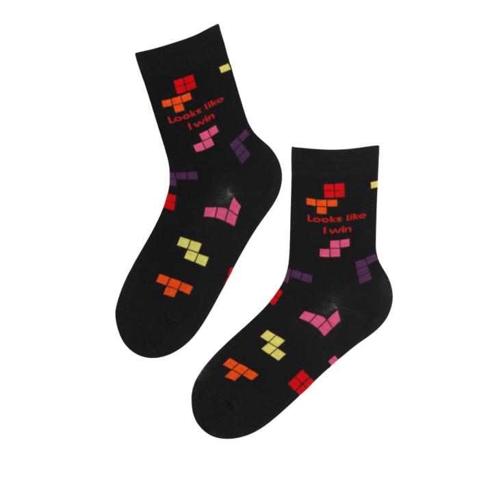 北欧エストニアのユニーク柄ソックス ソキサフテル Sokisahtel ゲーム気分ブロック柄ソックス |  | 01