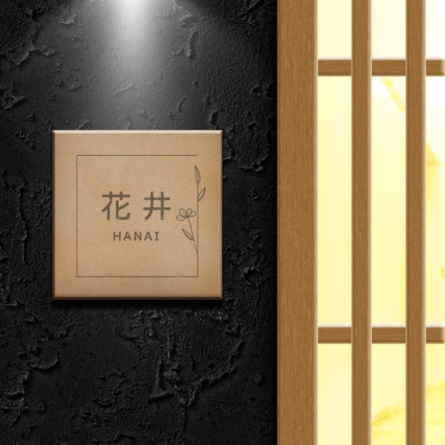 表札 おしゃれ 戸建て タイル 犬 二世帯 猫 正方形 住所 部屋番号 両面テープ 貼り付け 貼る マンション 屋外(tile-np01) | IDEA MAKER | 03