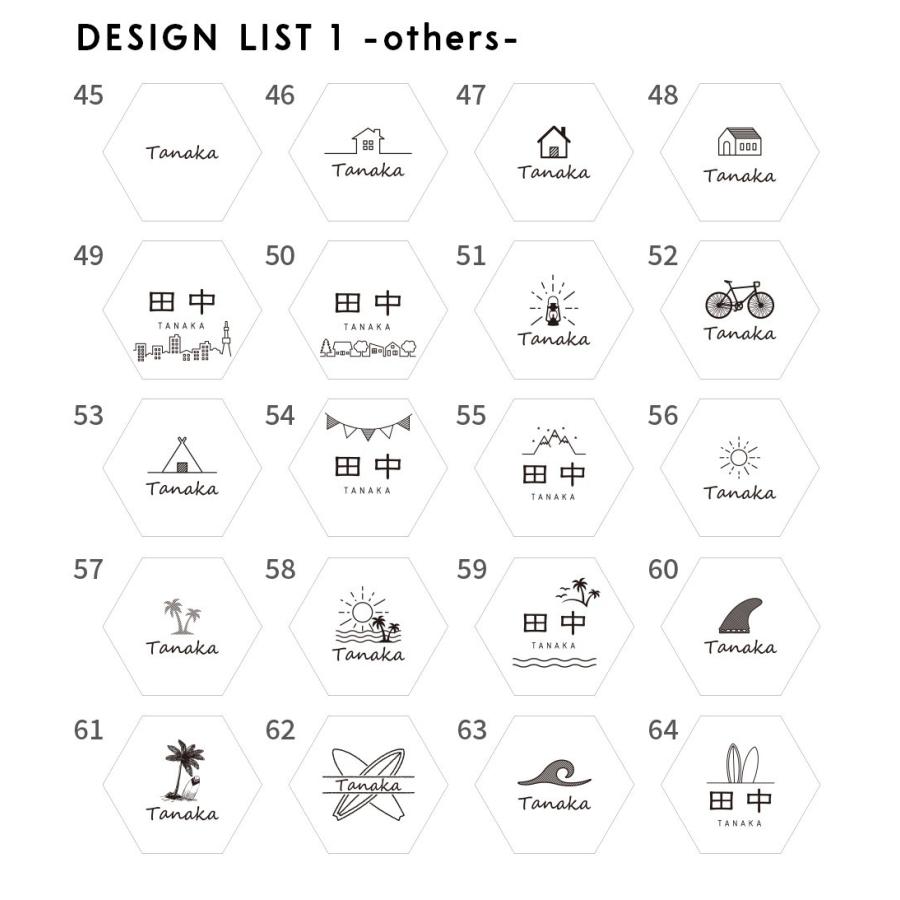 表札 おしゃれ 戸建て タイル 六角形 風水 犬 二世帯 住所 部屋番号 猫 両面テープ 貼り付け 貼る (tile-np03) | IDEA MAKER | 05