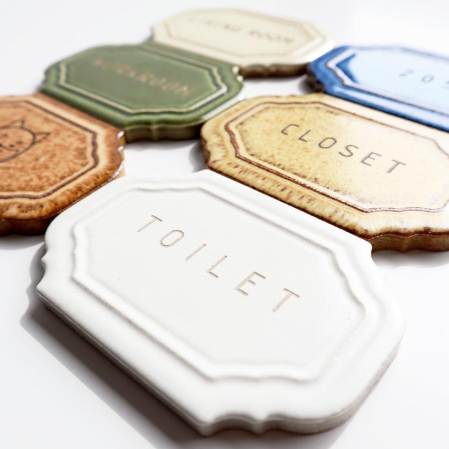 表札 おしゃれ 戸建て タイル マグネット 両面テープ 小さい ドアプレート 部屋番号 子供部屋 トイレ 貼る 貼り付け ポスト PORTA(tile-np12) | IDEA MAKER | 14