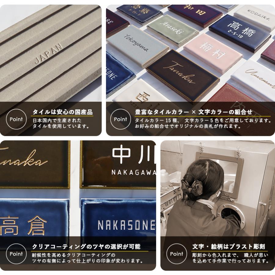 Tile Np13 表札 戸建て おしゃれ 送料無料新品 タイル おしゃれなタイル表札 北欧 新商品 Sokeri