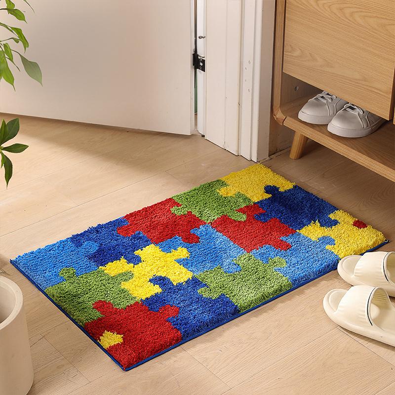 玄関マット・パズル 40cm×60cm 屋内 バス 洗える マイクロ