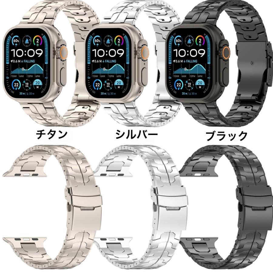 アップルウォッチ交換バンド 傷つきにくいDLC加工・チタン ti-002 |  | 01