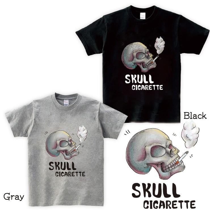 Tシャツ カットソー Unisex ドクロ 髑髏 がい骨 がい骨 タバコ Skull Cigarette イラスト 煙 おしゃれ Uネック クルーネック プリントtシャツ Dt Fabian 通販 Yahoo ショッピング