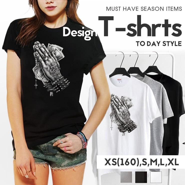 Tシャツ レディース メンズ ペア カップル 160 Xs S M L Xl かっこいい ギャング タトゥー ハンド 手 ドル Dt9545 Fabian 通販 Yahoo ショッピング