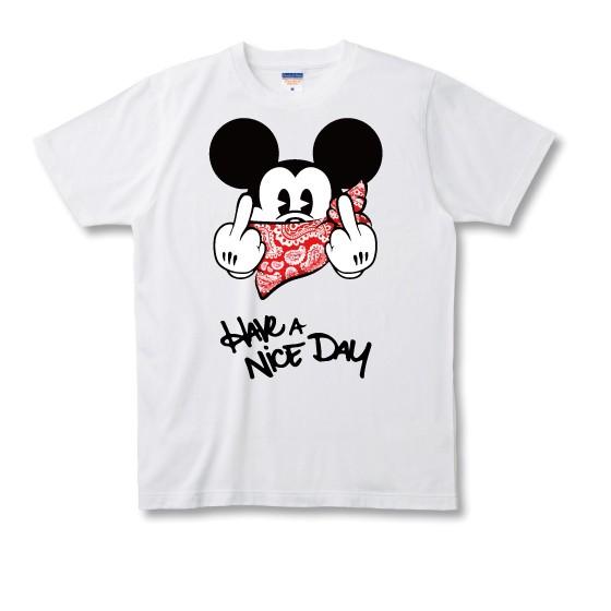 ストリート大人気 ブランド Tシャツ FUCK Mouse ファック ネズミッキー パロディ おもしろ デザイン 可愛い おしゃれ ユニセックス｜fabian｜02