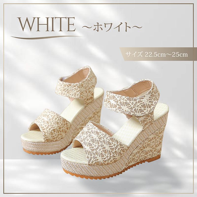 ウェッジソール サンダル レディース アンクルストラップ 歩きやすい
