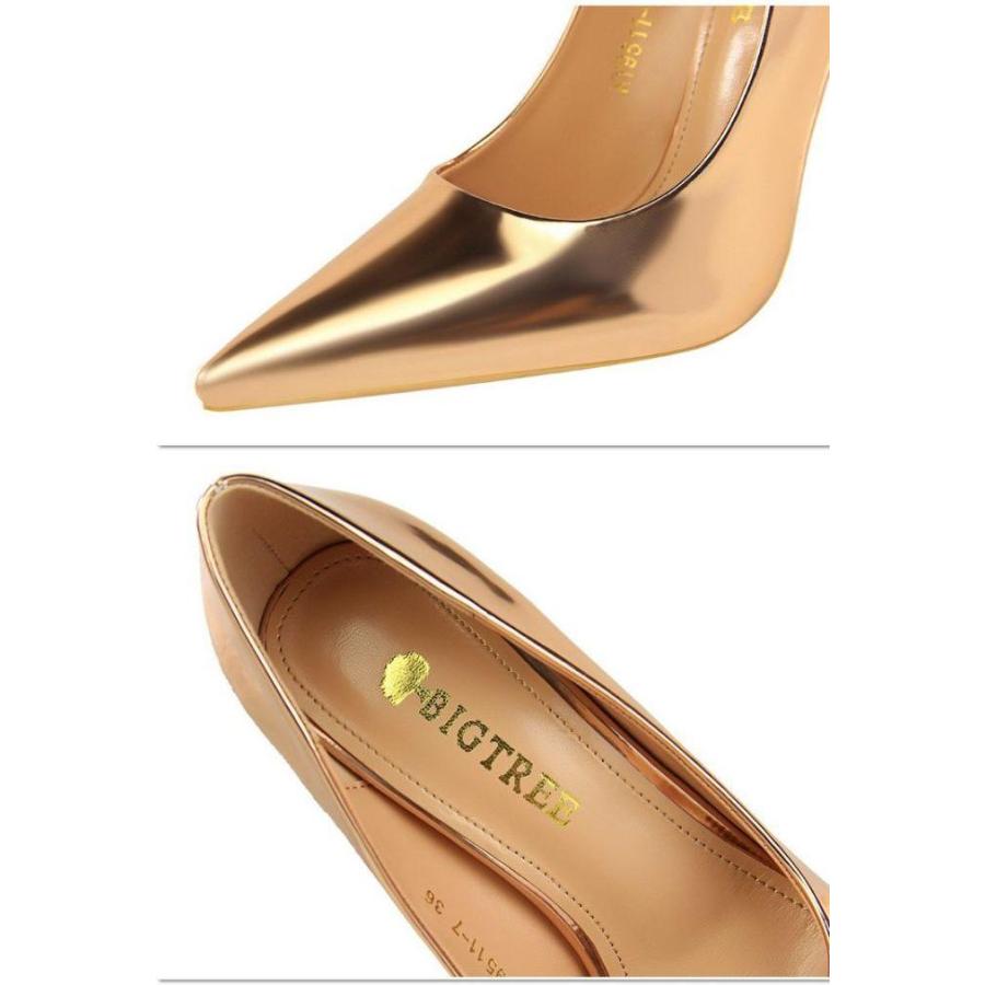 パンプス 痛くない 歩きやすい 結婚式 ピンヒール エナメル シルバー