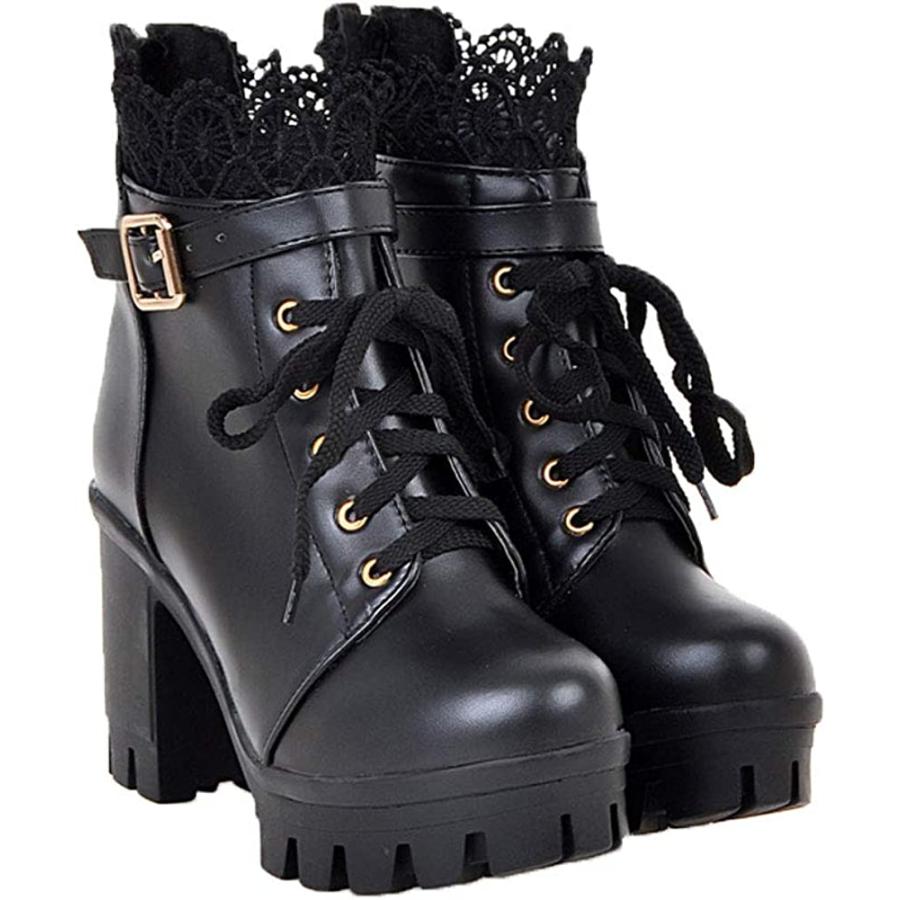 ブーツ ショートブーツ レディース 厚底ブーツ 歩きやすい 合皮 PU