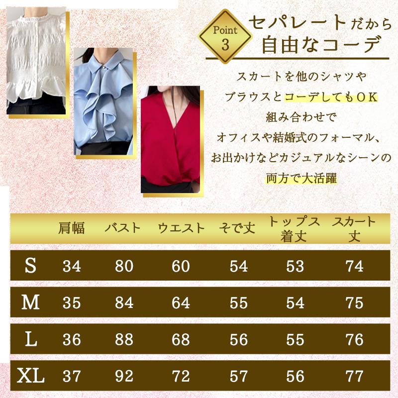 ワンピース レディース トップス スカート 2点 セット 長袖 セパレート