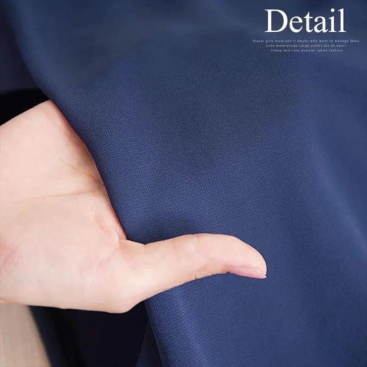 ブラウス 半袖 レディース シフォン シャツ ネイビー 春 夏 トップス