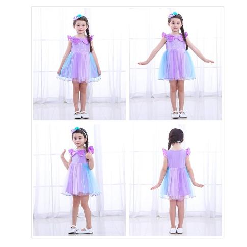 子供服 コスプレ アリエル ワンピース 部屋着 プリンセスドレス