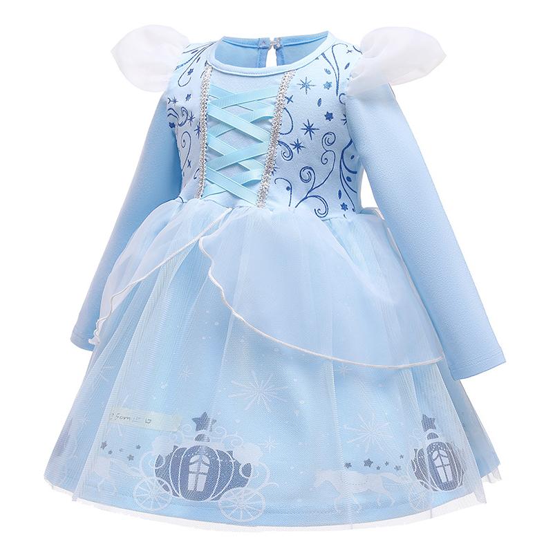 プリンセスドレス シンデレラ ワンピース キッズ 衣装 子供 長袖