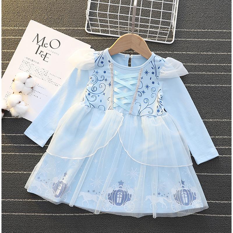 プリンセスドレス シンデレラ ワンピース キッズ 衣装 子供 長袖