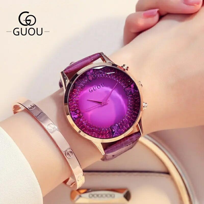 送料無料 GUOU レディース 腕時計 ブランド おしゃれ ピンク 送料無料 GUOU レディース 腕時計 ブランド おしゃれ ピンク