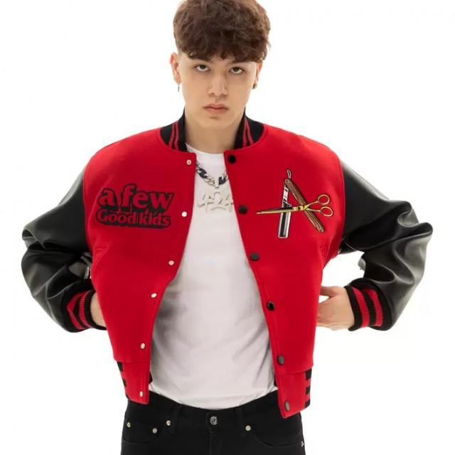 \在庫限り!大人気ブランド/a few good kids AFGK afewgoodkids おしゃれ ラッパー ジャケット スタジャン SHORT JACKET 美容師 ストリートファッション \在庫限り!大人気ブランド/a few good kids AFGK afewgoodkids おしゃれ ラッパー ジャケット スタジャン SHORT JACKET 美容師 ストリートファッション