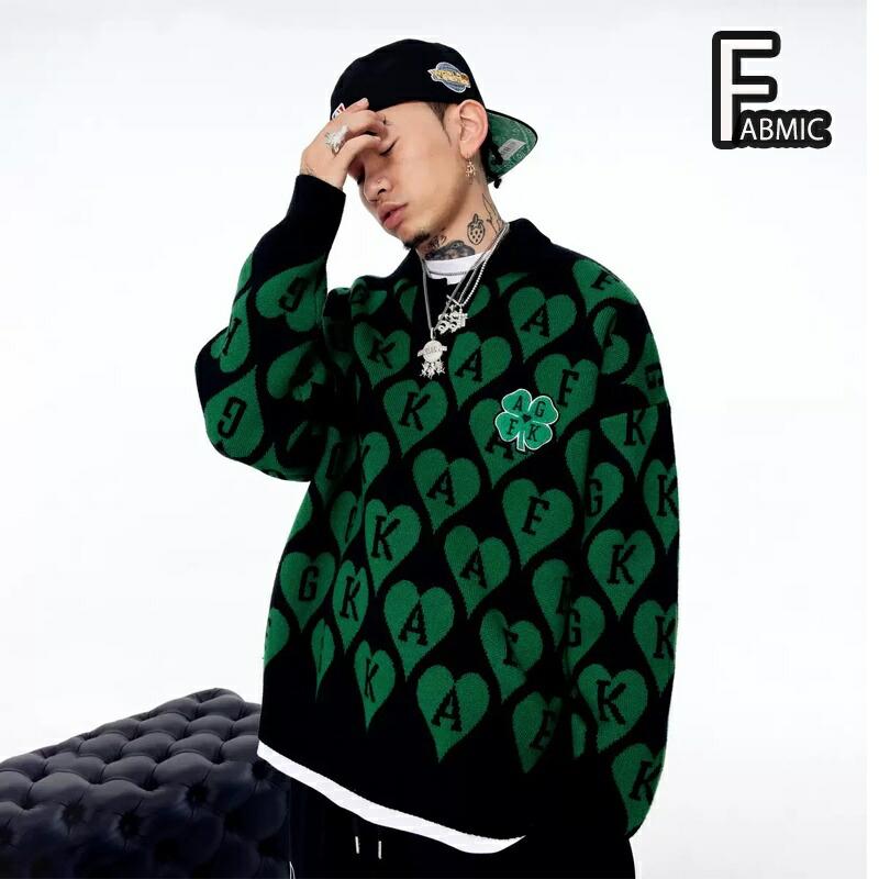 \在庫限り!大人気ブランド/a few good kids AFGK 長袖 ニット セーター ハート アフューグッドキッズ ストリートファッション ストリート ヒップホップ \在庫限り!大人気ブランド/a few good kids AFGK 長袖 ニット セーター ハート アフューグッドキッズ ストリートファッション ストリート ヒップホップ
