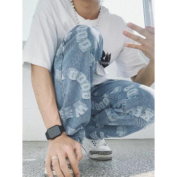 AFGK a few good kids afewgoodkids デニムパンツ Gパン ブルー 3D 