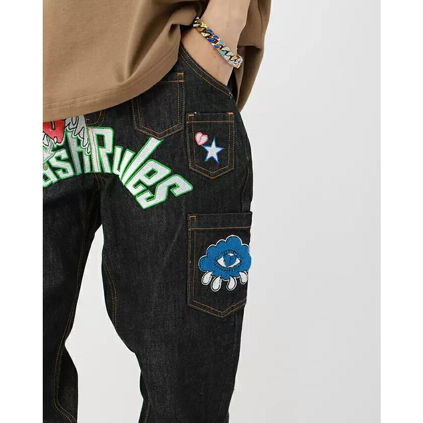CASHRULES キャッシュルールズ Pocket Embroidery Pants デニム CASHRULES キャッシュルールズ Pocket Embroidery Pants デニム